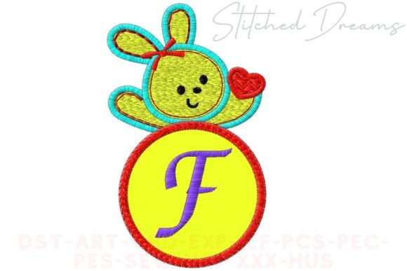 Bunny Applique Letter F Design Review for Brands