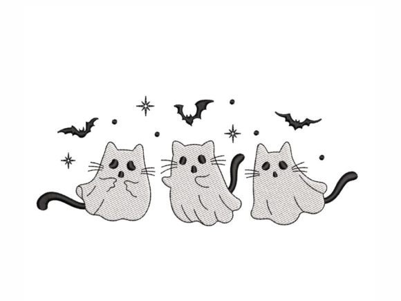 Cat Ghosts: A Spooky-Sweet Embroidery Review