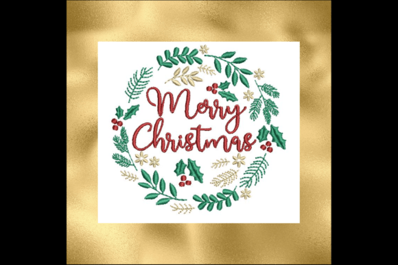 Christmas Wreath-B Embroidery Review for Apparel