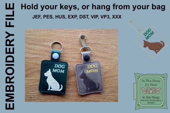 Dog Mom Key Fob Embroidery Design Review