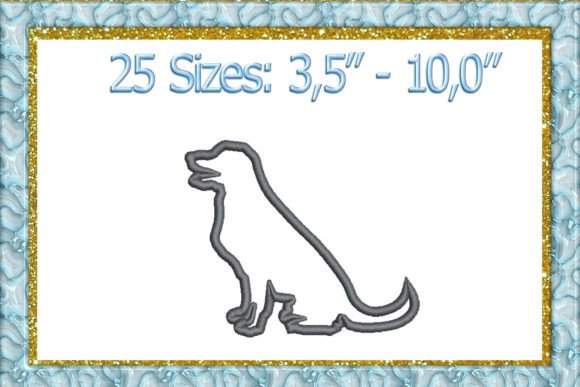 Dog Silhouette Applique for Boutique Apparel